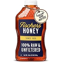 Amazon.com : Fischer's 100% Pure Clover Honey – Unfiltered Raw